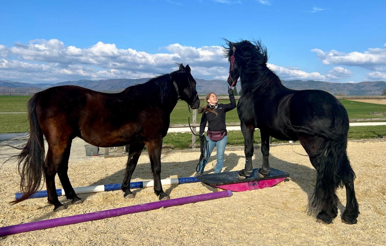 Melanie Gasser mit Pferd